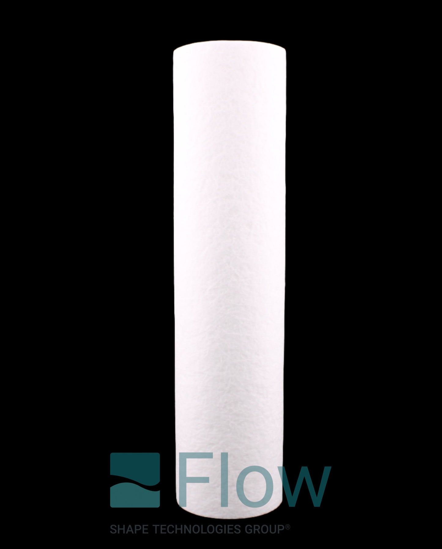 1 Micron Filter on Black Background with Flow Logo
