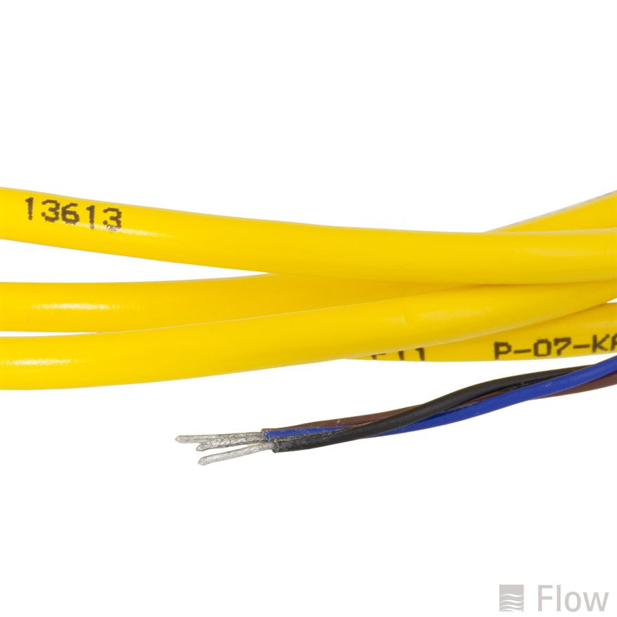 3-Pin Cordset Single Ended; Straight Female 2 Meters Long