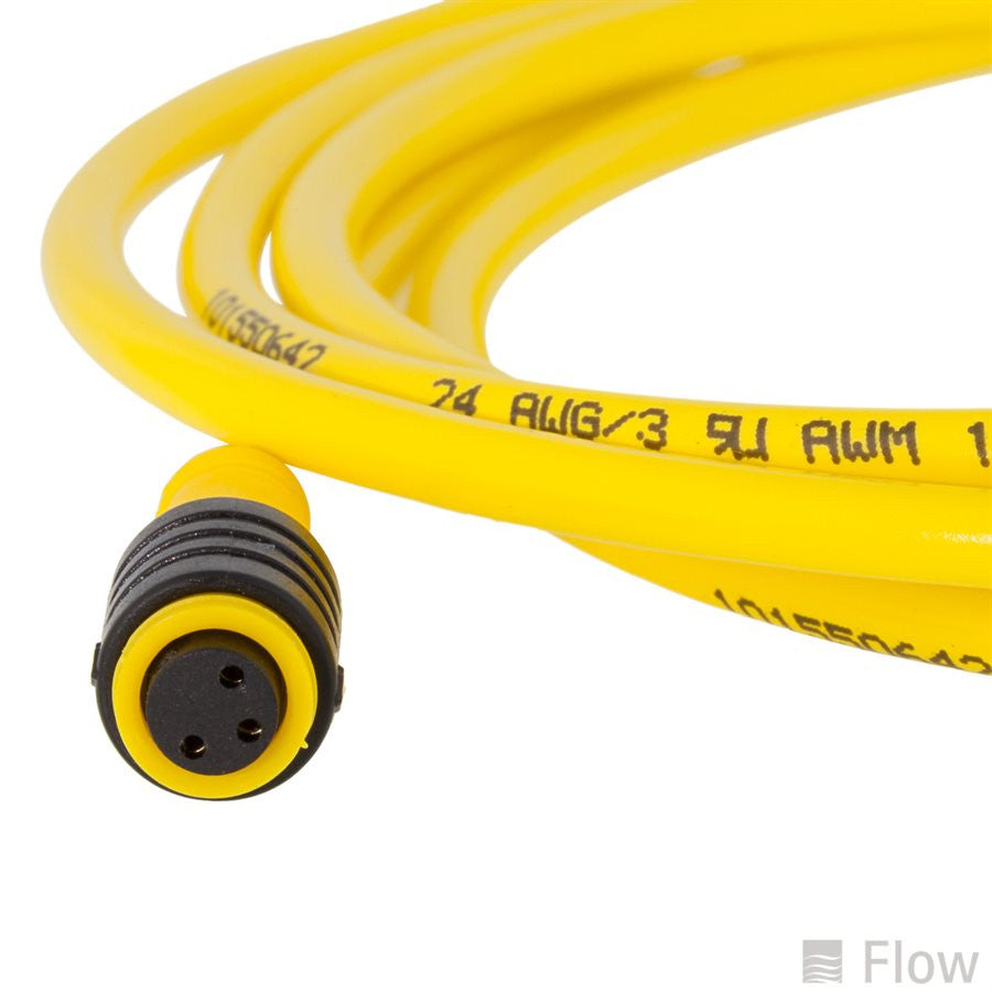 3-Pin Cordset Single Ended; Straight Female 2 Meters Long