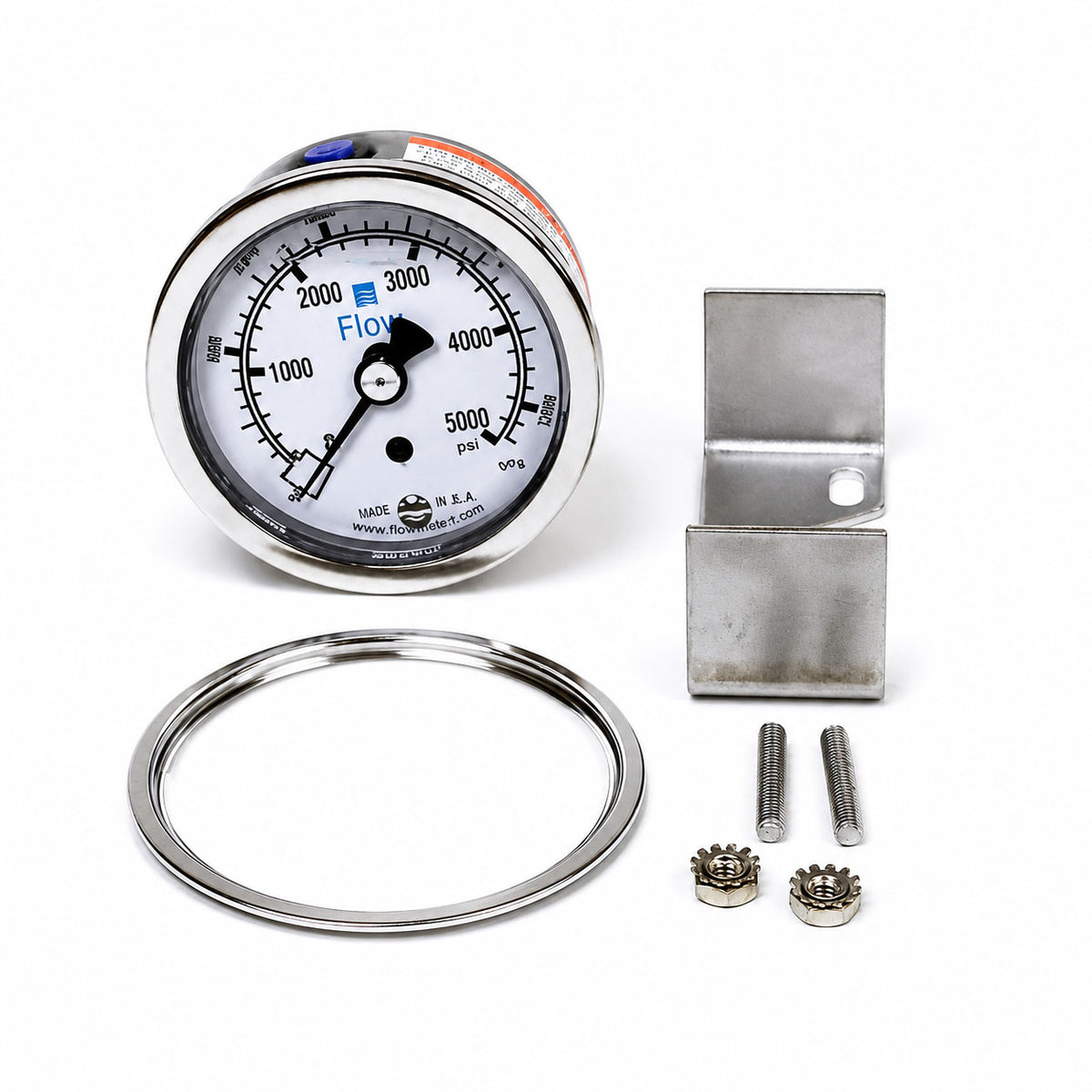 0-5000 psi Oil Pressure Gauge (Back Mount)