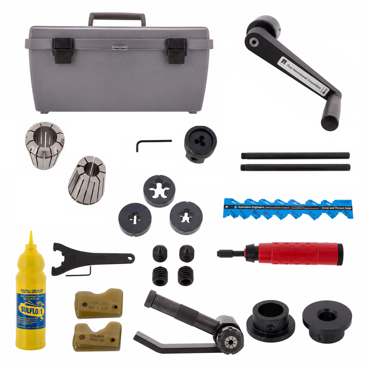 Waterjet Tube Coning/Threading Kit with Case