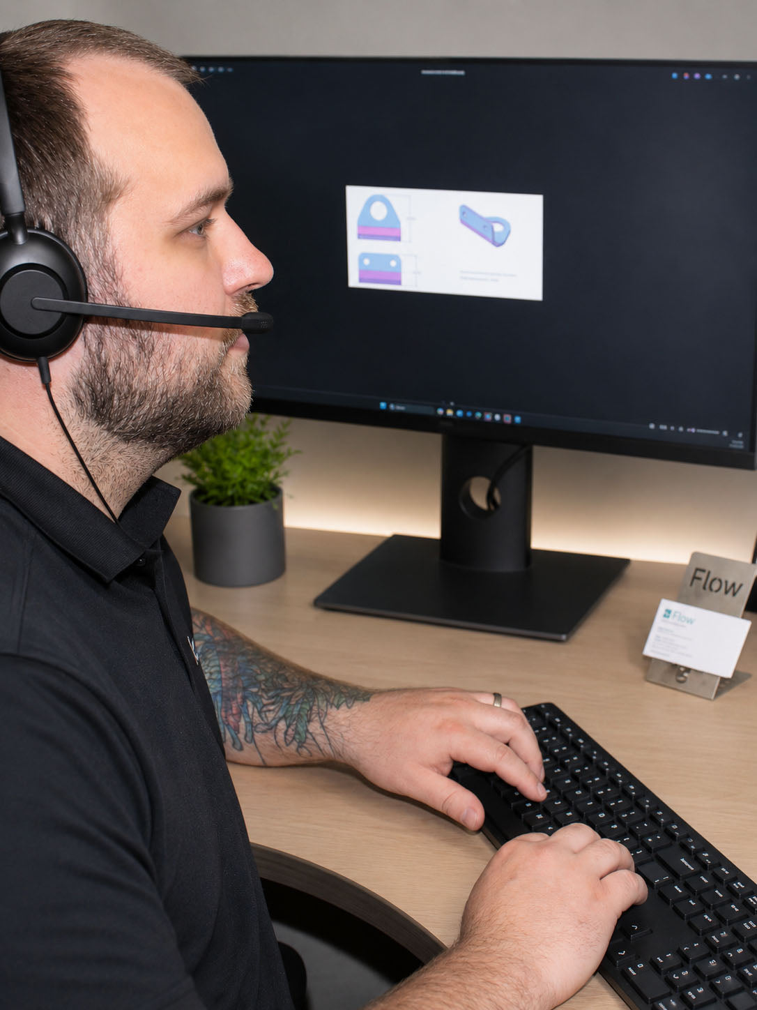 A Flow Tech working remotely